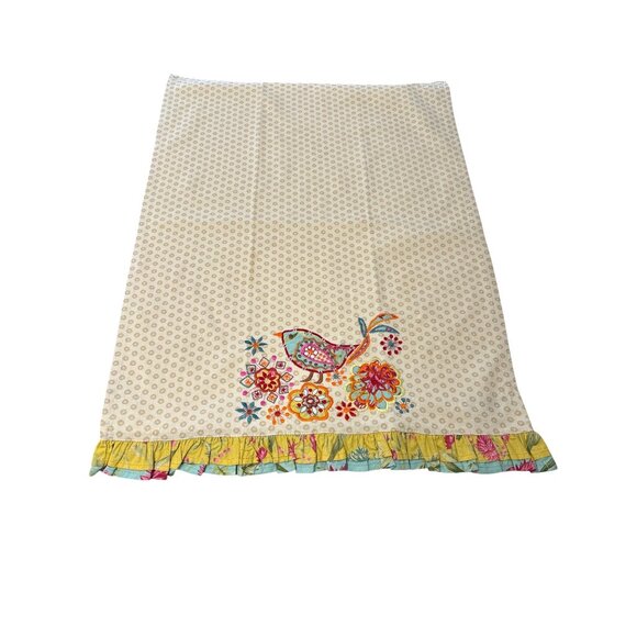 Set of 2 Artistic Accents Embroidered Cotton Kitchen Towels – Bird & Rabbit Moti - Picture 4 of 15